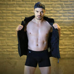 black boxer briefs outdoor