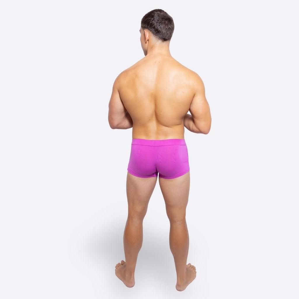 pink boxer trunks back
