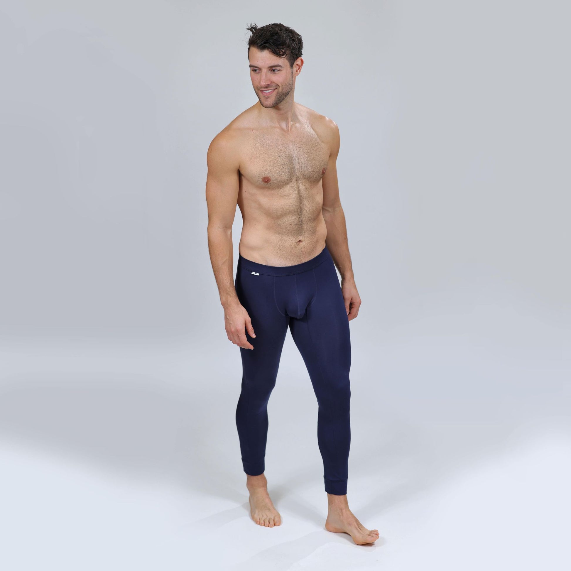 Navy thermal underwear pants men