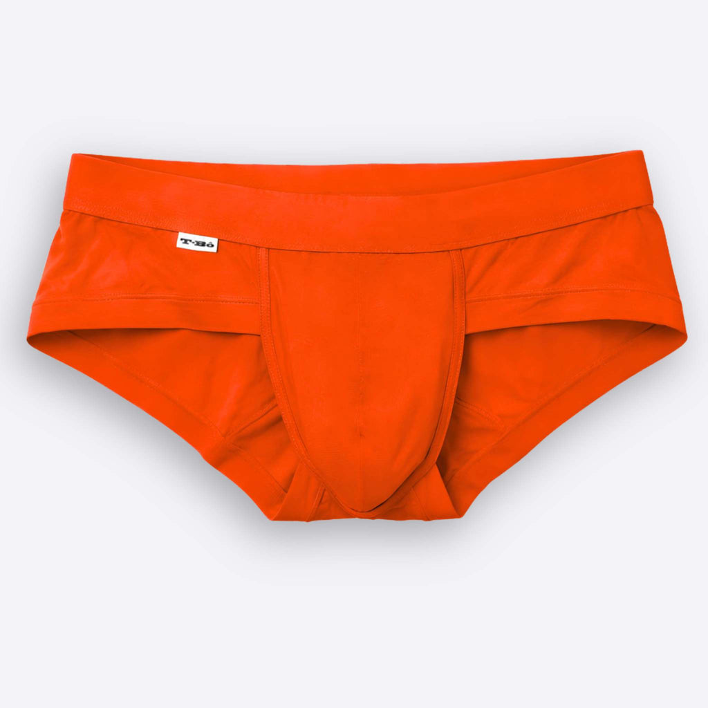 Orange men's underwear on a white background