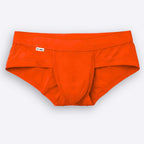 Orange men's underwear on a white background