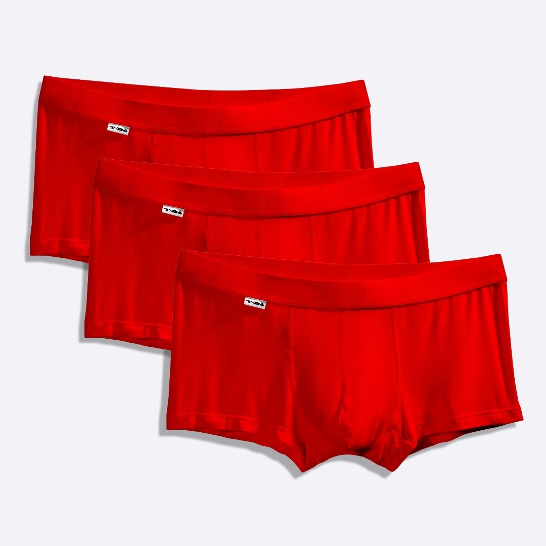 The TBô Red Trunk 3-Pack | Men's Bamboo Underwear - TBô underwear