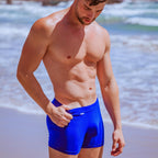 blue boxer briefs outdoors