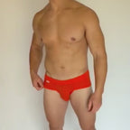360 view on video of bright orange briefs