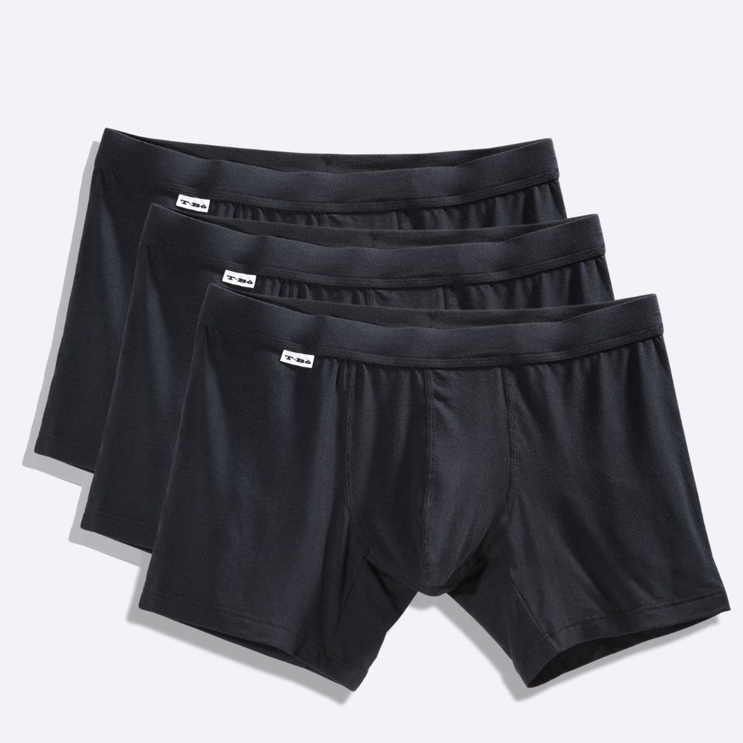 Black Boxer Brief 3 Pack | Men's Bamboo Underwear - TBô underwear