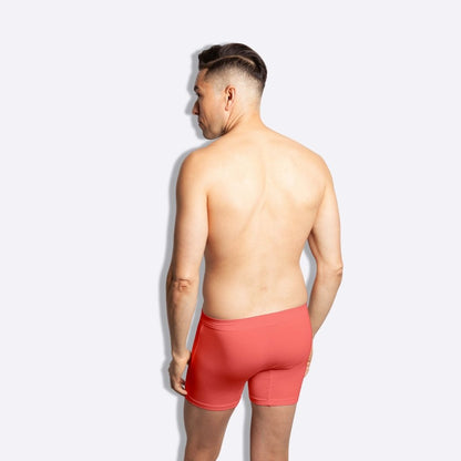 The Limited Edition Hot Coral Boxer Brief for men in the USA and Canada