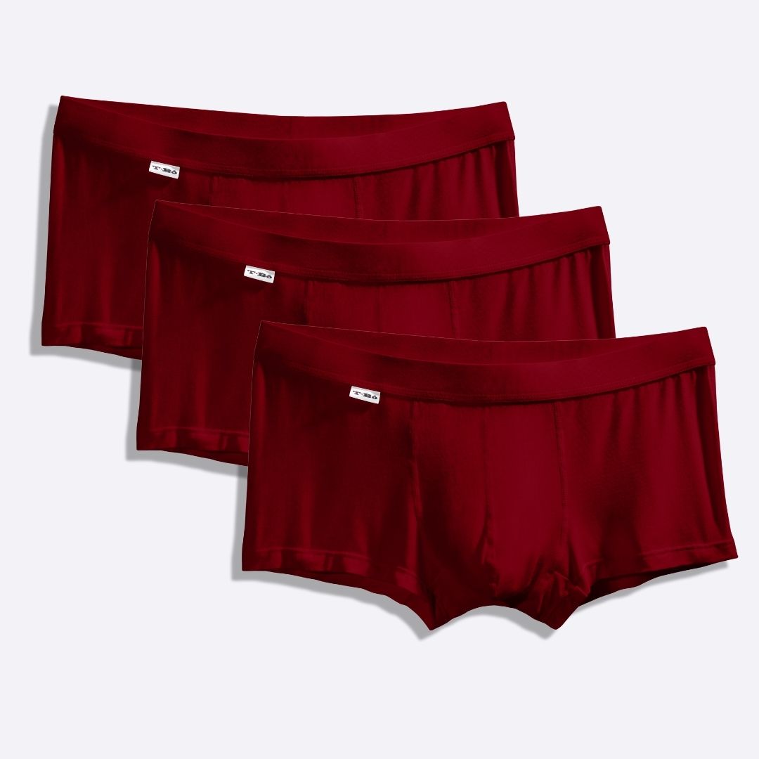 TBô Men's Bamboo Boxer Brief 3-Pack - The Most Comfortable Bamboo Underwear  with Bulge Enhancing Pouch